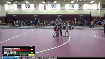 PW-1 lbs Round 2 - Jadin Stephenson, Indee Mat Club vs Olivia Beaver, Hard Drive Wrestling