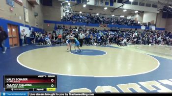 135lbs Cons. Round 5 - Alyjana Fellores, Shorewood (Girls) vs Haley Schaser, Olympic (Girls)