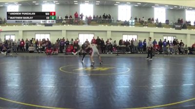 125 lbs Quarterfinal - Andrew Punzalan, Wabash vs Matthew Barlay, Chicago