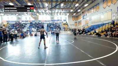 106 lbs Quarterfinals (8 Team) - Jacob Walker, Hernando vs David Serrano, Merritt Island