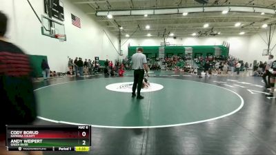 150 lbs Champ. Round 1 - Cody Borud, Natrona County vs Andy Weipert, Green River