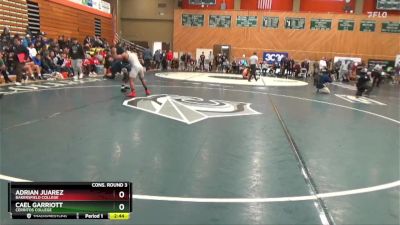 165 lbs Cons. Round 3 - Adrian Juarez, Bakersfield College vs Cael Garriott, Cerritos College