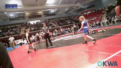 70 lbs Consolation - Penelope Maxwell, Pryor Tigers vs Owen Schiltz, Verdigris Youth Wrestling