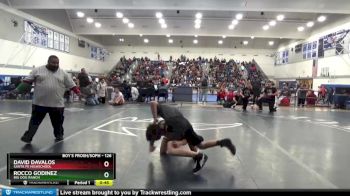 126 lbs Quarterfinal - David Davalos, Santa Fe Highschool vs Rocco Godinez, Big Dog Ranch