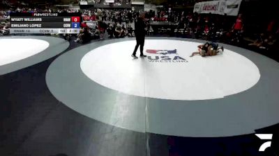 150 lbs Wyatt Williams, NAWA - North Area Wrestling Association vs Emiliano Lopez, CVWA - Central Valley Wrestling Association