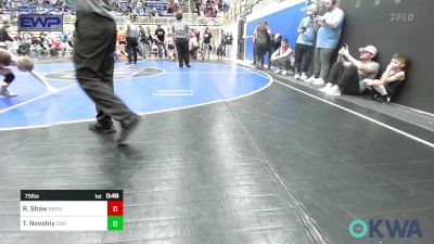 75 lbs Consolation - Ryder Shaw, Barnsdall Youth Wrestling vs Tucker Novotny, Cowboy Wrestling Club