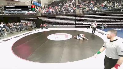 4A 106 lbs Cons. Round 2 - Eli Olson, Park City vs Ashton Leishman, Ridgeline