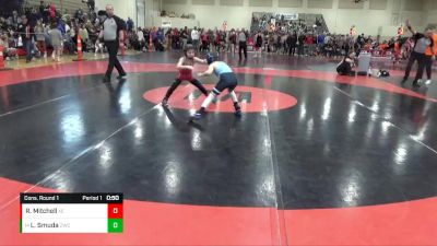 66 lbs Cons. Round 1 - Lincoln Smuda, Zimmerman Wrestling Club vs Ryder Mitchell, X-Factor Elite