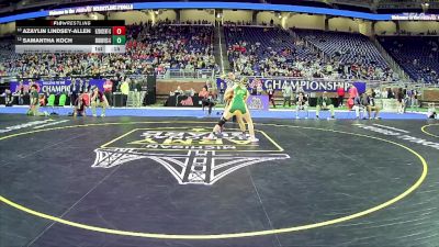 Girls-130 lbs Cons. Round 1 - Azaylin Lindsey-allen, Kalamazoo Central Hs Girls vs Samantha Koch, Wylie E Groves H.s. Girls