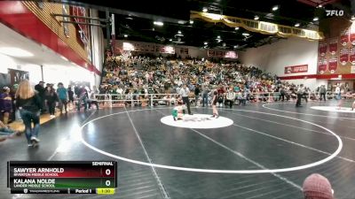 102-112 lbs Semifinal - Sawyer Arnhold, Riverton Middle School vs Kalana Nolde, Lander Middle School