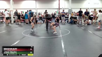 64 lbs Round 3 (6 Team) - Logan Vallala, U2 Upstate Uprising vs Braydynn Bush, Mat Warriors White