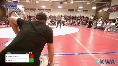 58 lbs Round Of 16 - Karson Atkinson, Husky WC vs Kelson Dees, Honey Badgers Wrestling Club