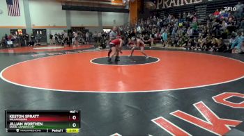 125 lbs Semifinal - Keston Spratt, Williamsburg vs Jillian Worthen, Union, LaPorte City