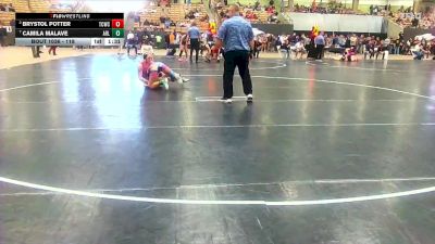 118 lbs Quarterfinal - Camila Malave, Seymour Youth Wrestling Club vs Brystol Potter, Higher Calling Wrestling