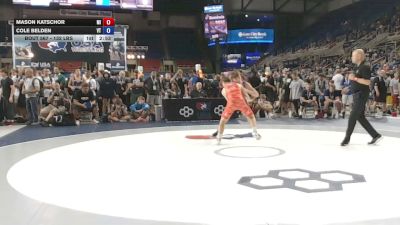 132 lbs Cons. Sub-rd Of 64 - Mason Katschor, Michigan vs Cole Belden, Vermont