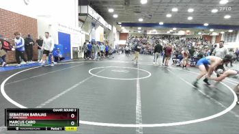 150 lbs Champ. Round 2 - Sebastian Barajas, St John Bosco vs Marcus Caro, Rancho Bernardo