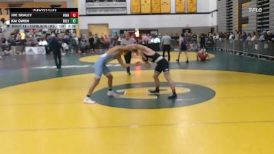 157Black lbs Rr Rnd 1 - Joe Sealey, Penn State vs Kai Owen, Columbia