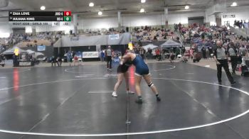 Girls 185 lbs Cons. Round 2 - Juliana King, Independence High School Girls vs Zaia Love, John Overton High School Girls