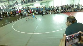 46 lbs Quarterfinal - Maximilian Espinoza, Coachella Valley WC vs Lilah Miller, Rancho Bernardo WC