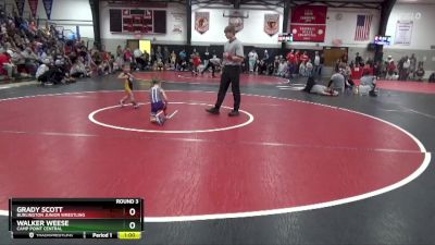 Round 3 - Grady Scott, Burlington Junior Wrestling vs Walker Weese, Camp Point Central