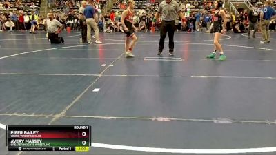 100 lbs Round 1 - Avery Massey, Greater Heights Wrestling vs Piper Bailey, Viking Wresting Club