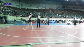 150 lbs Round Of 16 - Mirranda Kinsey, Tecumseh vs Faith Broen, Broken Arrow Girls Junior High