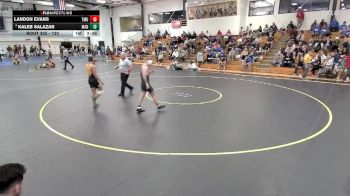 133 lbs Quarterfinal - Kaleb Salazar, Manchester vs Landon Evans, Thomas More