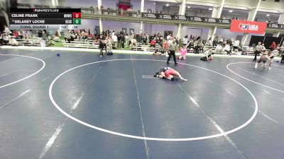 16U Girls - 115 lbs Cons. Round 1 - Celine Frank, Michigan Revolution Wrestling Club vs Delaney Locke, Basehor-Linwood High School Wrestling