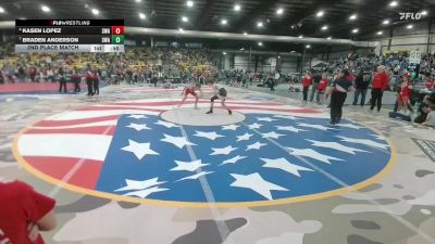 120 lbs 2nd Place Match - Kasen Lopez, Siouxland Wrestling Academy vs Braden Anderson, Siouxland Wrestling Academy