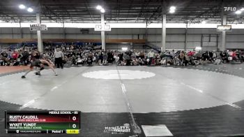 85 lbs Champ. Round 2 - Wyatt Yundt, Middleton Middle School vs Rusty Caudill, Priest River Wrestling Club