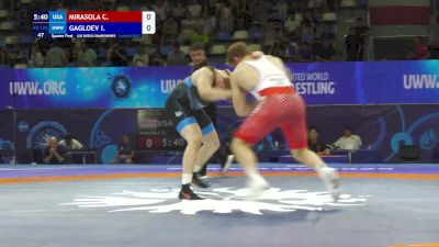 125 kg 1/4 Final - Cole Mirasola, United States vs Inal Gagloev, Uww