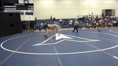 285 lbs 1st Place Match - Nathan Glass, San Francisco State vs David Baxter, Vanguard