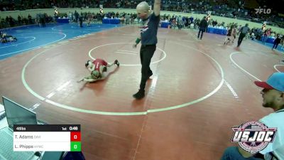 46 lbs Consi Of 4 - Trace Adams, Davis Youth Wrestling Club vs Lennon Phipps, Hilldale Youth Wrestling Club