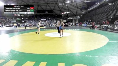 Girls 3A 130 lbs Cons. Round 3 - Jailynn Serrano, Sedro-Woolley (Girls) vs Brooklynn Kelley, Southridge (Girls)