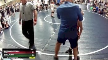 70 lbs Quarterfinal - Nathan Beckham, OCRTC vs Luca Kling, Engaged