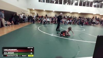 49 lbs Cons. Round 3 - Koa Berger, Mukilteo Wrestling Club vs Jake Newberry, Cashmere Wrestling Club