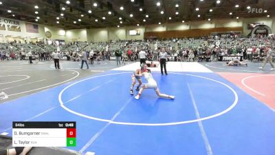 94 lbs Consolation - Delaina Bumgarner, Small Town Grims vs Lillyin Taylor, Run To Danger