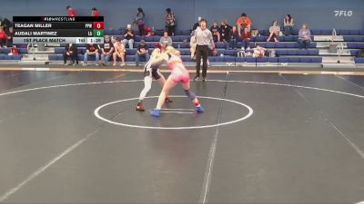 120 lbs 1st Place Match - Teagan Miller, Pikes Peak Warriors vs Audali Martinez, Las Animas