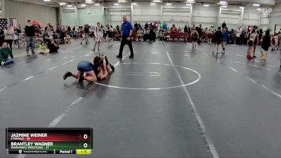 110 lbs Round 5 (8 Team) - Jazmine Weiner, CTWHALE vs Brantley Wagner, Warhawks Wrestling