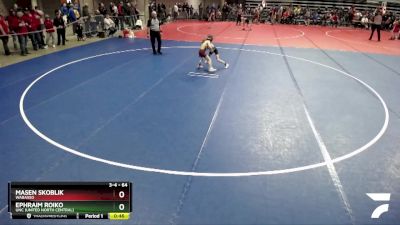 64 lbs Cons. Round 3 - Ephraim Roiko, UNC (United North Central) vs Masen Skoblik, Wabasso