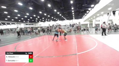 144 lbs 3rd Place - Adam Vasquez, Rough House vs Tony Gonzalez, No Team