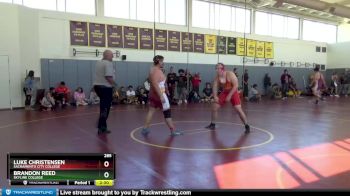 285 lbs Champ. Round 2 - Luke Christensen, Sacramento City College vs Brandon Reed, Skyline College