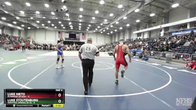 138 lbs Round 2 (3 Team) - Luke Nieto, Plainedge Sr High vs Luke Stoutenburg, Saratoga Springs Sr HS