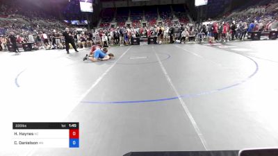 220 lbs Rnd Of 64 - Hayden Haynes, North Carolina vs Clayton Danielson, Minnesota