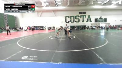 150 lbs Champ. Round 2 - Alek Carrera, Poly/Long Beach vs Isaic Covarrubias, Montebello