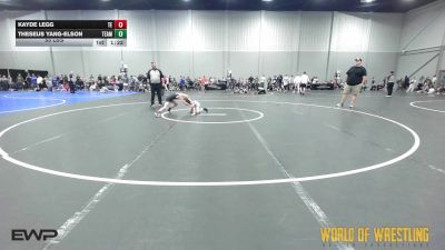 55 lbs Quarterfinal - Kayde Legg, Tulsa Elite 9U vs Theseus Yang-Elson, Team Savage 9U