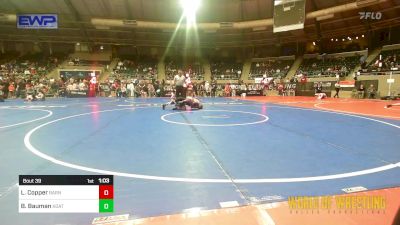 108 lbs Round Of 32 - Lucas Copper, Smittys Barn vs Bradley Bauman, Kodiak Attack