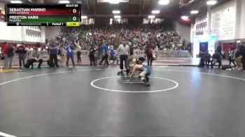 145 lbs Quarterfinal - Sebastian Marino, Faith Lutheran vs Preston Harn, McQueen