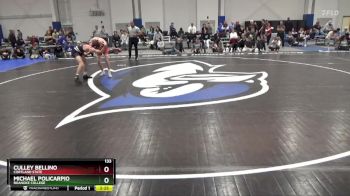 133 lbs 1st Place Match - Michael Policarpio, Roanoke College vs Culley Bellino, Cortland State