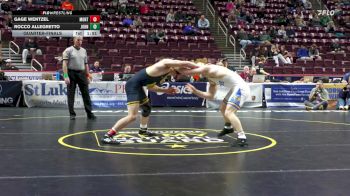 172 lbs Quarterfinal - Gage Wentzel, Montoursville vs Rocco Allegretto, Johnsonburg